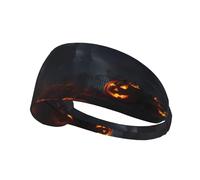 Elastic Sports Headband Hairband YYHWHJDE Many Pumpkin Lights Pattern Spandex, Soft, Breathable, Quick-Dry