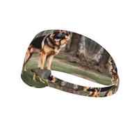 Elastic Sports Headband Hairband YYHWHJDE Maple German Shepherd Dog Picture Soft, Breathable, Quick-Dry