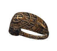 Elastic Sports Headband Hairband YYHWHJDE Mayan Calendar End of The World Pattern Soft, Breathable, Quick-Dry