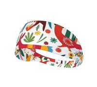 Elastic Sports Headband Hairband YYHWHJDE Mexican Otomi Animals Pattern Quick Drying, Moisture Wicking