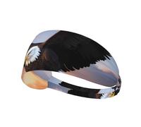 Elastic Sports Headband Hairband YYHWHJDE Mighty Bald Eagle Pattern Quick Drying, Moisture Wicking