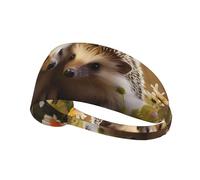 Elastic Sports Headband Hairband YYHWHJDE Nature Lovely Hedgehog Lovers Pattern Soft, Breathable, Quick-Dry