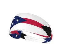 Elastic Sports Headband Hairband YYHWHJDE Ohio State Flag Pattern Soft, Breathable, Quick-Dry