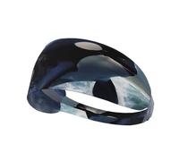 Elastic Sports Headband Hairband YYHWHJDE Orca Killer Whale Pattern Quick Drying, Moisture Wicking