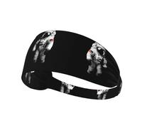 Elastic Sports Headband Hairband YYHWHJDE Outer Space Astronaut Pattern Spandex, Soft, Breathable, Quick-Dry