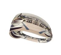 Elastic Sports Headband Hairband YYHWHJDE Parisian Coffee Eiffel Tower Pattern Soft, Breathable, Quick-Dry