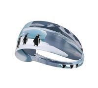 Elastic Sports Headband Hairband YYHWHJDE Penguins On The Iceberg Pattern Quick Drying, Moisture Wicking