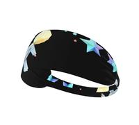 Elastic Sports Headband Hairband YYHWHJDE Picking Stars Prints Athletic Band for Women, Men