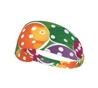 Elastic Sports Headband Hairband YYHWHJDE Pickleball Balls Colors Pattern Pattern Soft, Breathable, Quick-Dry