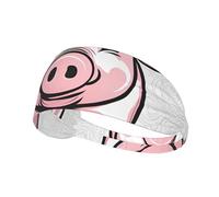 Elastic Sports Headband Hairband YYHWHJDE Pig Background Pattern Quick Drying, Moisture Wicking