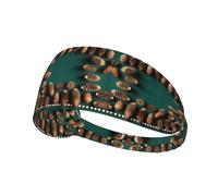 Elastic Sports Headband Hairband YYHWHJDE Pine Cone Border Pattern Quick Drying, Moisture Wicking