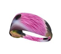 Elastic Sports Headband Hairband YYHWHJDE Pink hedgehog Pattern Soft, Breathable, Quick-Dry