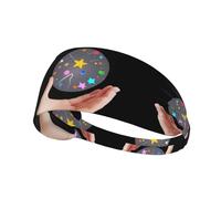 Elastic Sports Headband Hairband YYHWHJDE Planet on The Palm of Your Hand Pattern Spandex, Soft, Breathable, Quick-Dry