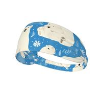 Elastic Sports Headband Hairband YYHWHJDE polar bear Pattern Soft, Breathable, Quick-Dry
