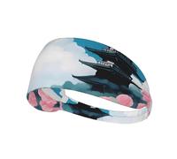 Elastic Sports Headband Hairband YYHWHJDE Pretty Rose Garden Pattern Spandex, Soft, Breathable, Quick-Dry