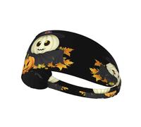 Elastic Sports Headband Hairband YYHWHJDE Pumpkin Ghost in The Pumpkin Pattern Spandex, Soft, Breathable, Quick-Dry