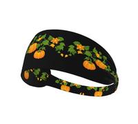 Elastic Sports Headband Hairband YYHWHJDE Pumpkin Harvest Pattern Spandex, Soft, Breathable, Quick-Dry