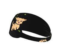 Elastic Sports Headband Hairband YYHWHJDE Puppy Hanging on a Branch Pattern Spandex, Soft, Breathable, Quick-Dry