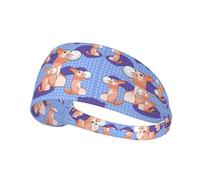 Elastic Sports Headband Hairband YYHWHJDE rabbit holding the ball Pattern Soft, Breathable, Quick-Dry