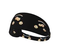 Elastic Sports Headband Hairband YYHWHJDE Rainbow Chocolate Chip Cookies Pattern Spandex, Soft, Breathable, Quick-Dry