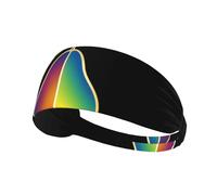 Elastic Sports Headband Hairband YYHWHJDE Rainbow Colored pear Pattern Spandex, Soft, Breathable, Quick-Dry
