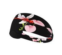 Elastic Sports Headband Hairband YYHWHJDE Red Dragonfly on Morning Glory Pattern Spandex, Soft, Breathable, Quick-Dry