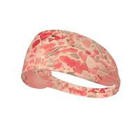 Elastic Sports Headband Hairband YYHWHJDE Red Heart Flowers Pattern Quick Drying, Moisture Wicking