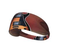 Elastic Sports Headband Hairband YYHWHJDE Rock Guitar Picture Soft, Breathable, Quick-Dry