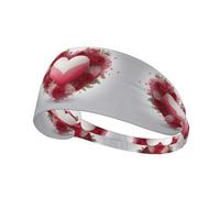 Elastic Sports Headband Hairband YYHWHJDE Romantic Heart Pattern Soft, Breathable, Quick-Dry