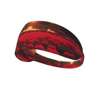 Elastic Sports Headband Hairband YYHWHJDE Rose Garden by The River Pattern Spandex, Soft, Breathable, Quick-Dry