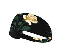 Elastic Sports Headband Hairband YYHWHJDE Roses in the starry sky Pattern Quick Drying, Moisture Wicking