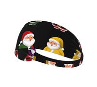 Elastic Sports Headband Hairband YYHWHJDE Santa Claus Dress up Pattern Spandex, Soft, Breathable, Quick-Dry