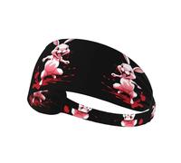 Elastic Sports Headband Hairband YYHWHJDE Scary evil rabbit Pattern Quick Drying, Moisture Wicking