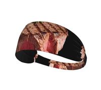 Elastic Sports Headband Hairband YYHWHJDE Scented steak Pattern Quick Drying, Moisture Wicking