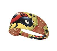 Elastic Sports Headband Hairband YYHWHJDE Seven Star Ladybird Pattern Soft, Breathable, Quick-Dry