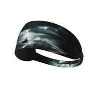 Elastic Sports Headband Hairband YYHWHJDE Ship in the Storm Picture Soft, Breathable, Quick-Dry