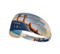 Elastic Sports Headband Hairband YYHWHJDE Ship Ocean Pattern Soft, Breathable, Quick-Dry