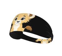 Elastic Sports Headband Hairband YYHWHJDE Shy lion cub Pattern Quick Drying, Moisture Wicking