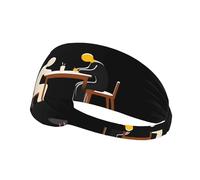 Elastic Sports Headband Hairband YYHWHJDE Silence Pattern Spandex, Soft, Breathable, Quick-Dry