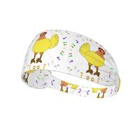 Elastic Sports Headband Hairband YYHWHJDE singing hen Pattern Quick Drying, Moisture Wicking