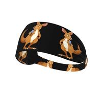 Elastic Sports Headband Hairband YYHWHJDE Singing Kangaroo Pattern Quick Drying, Moisture Wicking