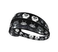 Elastic Sports Headband Hairband YYHWHJDE Six Ink-wash Animals Pattern Spandex, Soft, Breathable, Quick-Dry