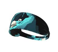 Elastic Sports Headband Hairband YYHWHJDE Skeletons in the Black Hole Pattern Quick Drying, Moisture Wicking