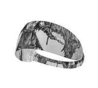 Elastic Sports Headband Hairband YYHWHJDE Sketch Of A Demon Picture Soft, Breathable, Quick-Dry