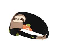 Elastic Sports Headband Hairband YYHWHJDE Sloth Under The Mushroom Tree Prints Athletic Band for Women, Men