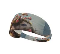 Elastic Sports Headband Hairband YYHWHJDE Small mushrooms on the soil Pattern Quick Drying, Moisture Wicking
