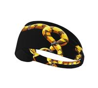 Elastic Sports Headband Hairband YYHWHJDE Snake imprisoned in Chains Prints Athletic Band for Women, Men