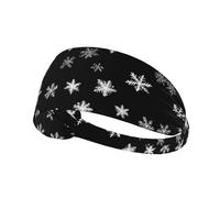 Elastic Sports Headband Hairband YYHWHJDE Snowflakes flying all over the sky Picture Soft, Breathable, Quick-Dry