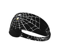 Elastic Sports Headband Hairband YYHWHJDE Spider weaving the web Picture Soft, Breathable, Quick-Dry