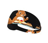 Elastic Sports Headband Hairband YYHWHJDE Squirrel Making Desserts Prints Athletic Band for Women, Men